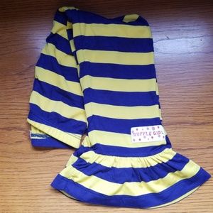 Ruffle Girl Navy and Yellow ruffle pants